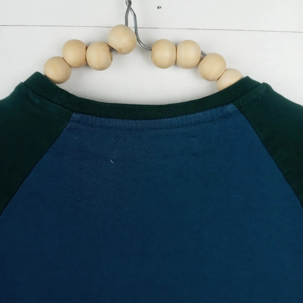 Zara boys size 6 teal and hunter green fannie pack shirt long sleeve